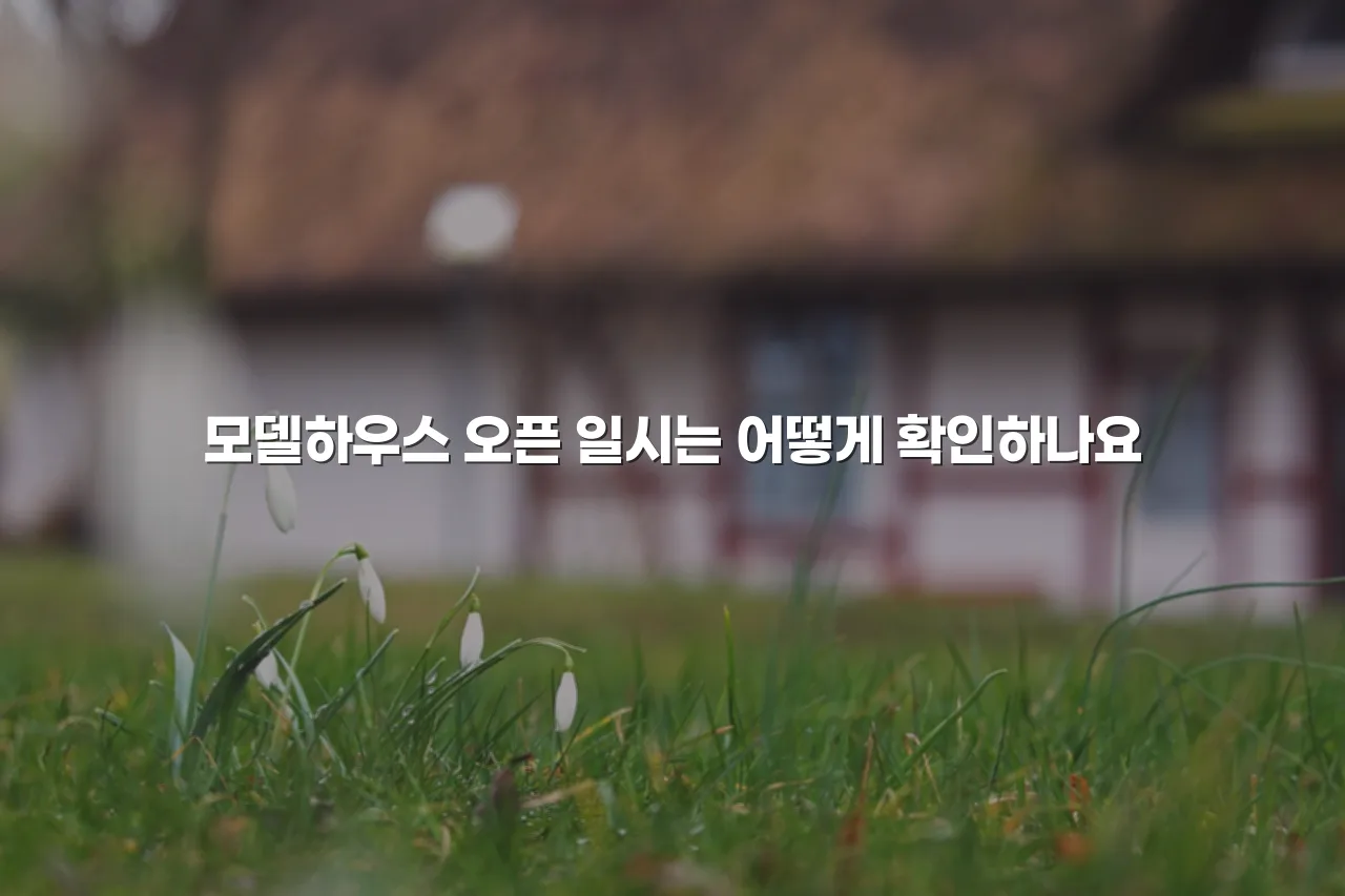 영암 대불렉시안 파크타운 모델하우스 오픈 안내일정